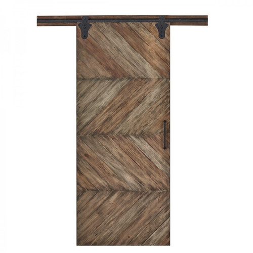 Single Sliding Door Parquet Texture